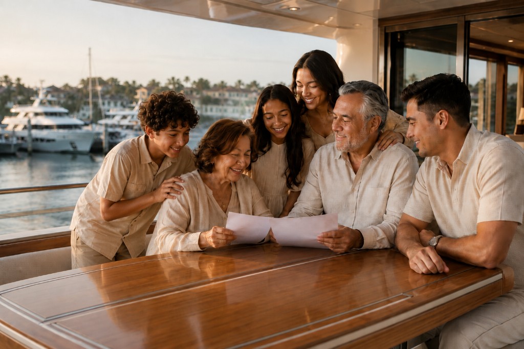 Multi-generational family discussing generational wealth planning
